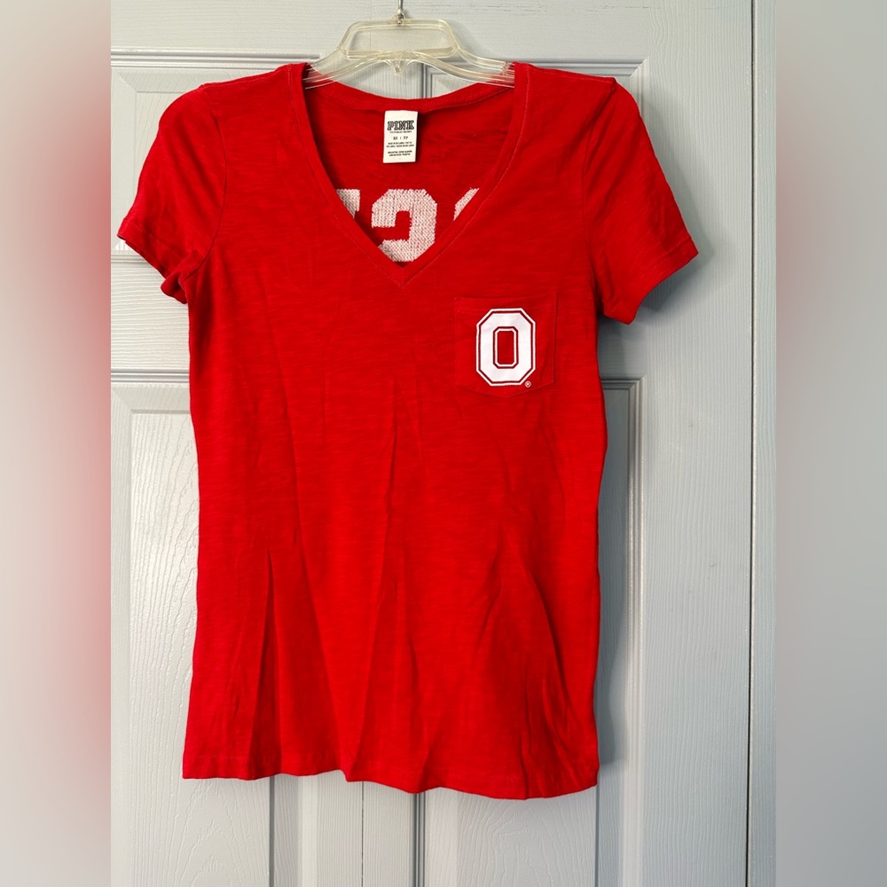 Women’s Misses Victoria’s Secret Pink OSU Ohio State Buckeyes Tee Top Shirt XS